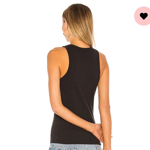 AGOLDE High Neck Ribbed Tank in Black - Picture 4 of 7